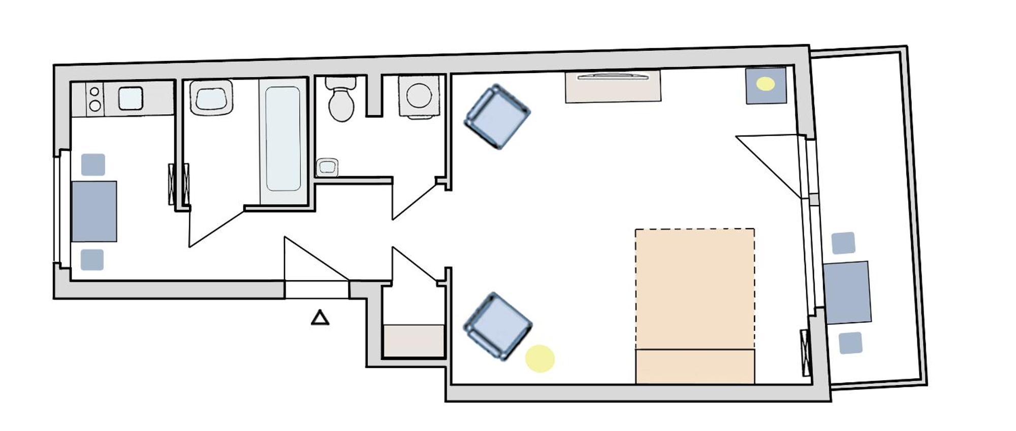 Studio-Apartment Augarten فيينا الغرفة الصورة
