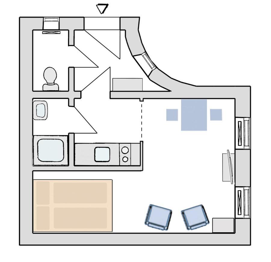 Studio-Apartment Augarten فيينا الغرفة الصورة